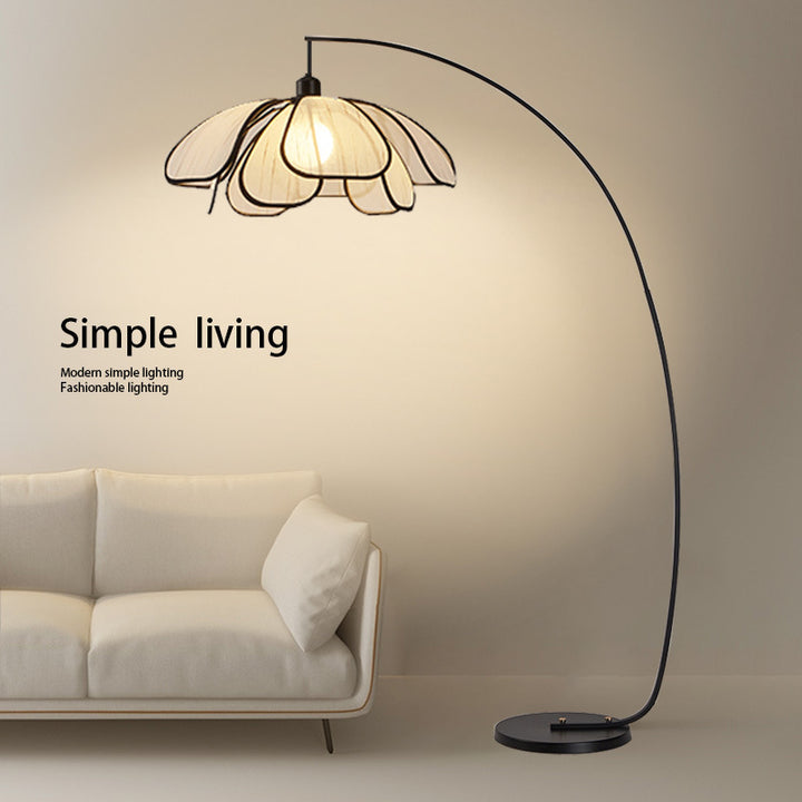 Curved Floral Floor Lamp