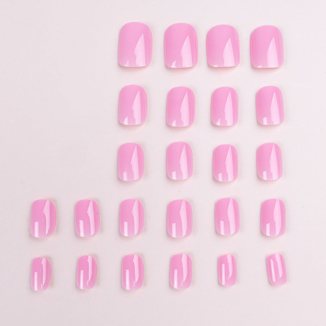 Glossy Pink Press-On Nail Set