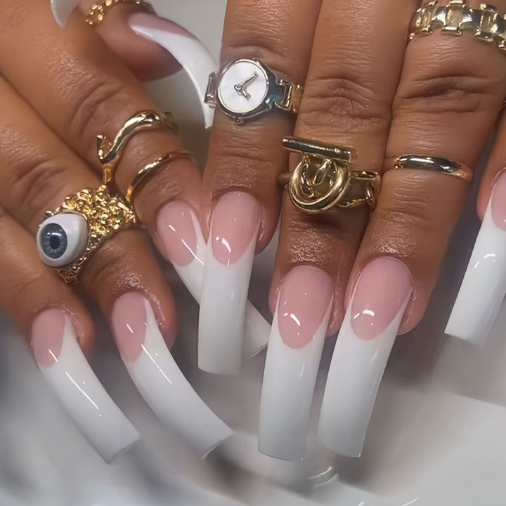 Premium French Tip Press-On Nails Kalsten