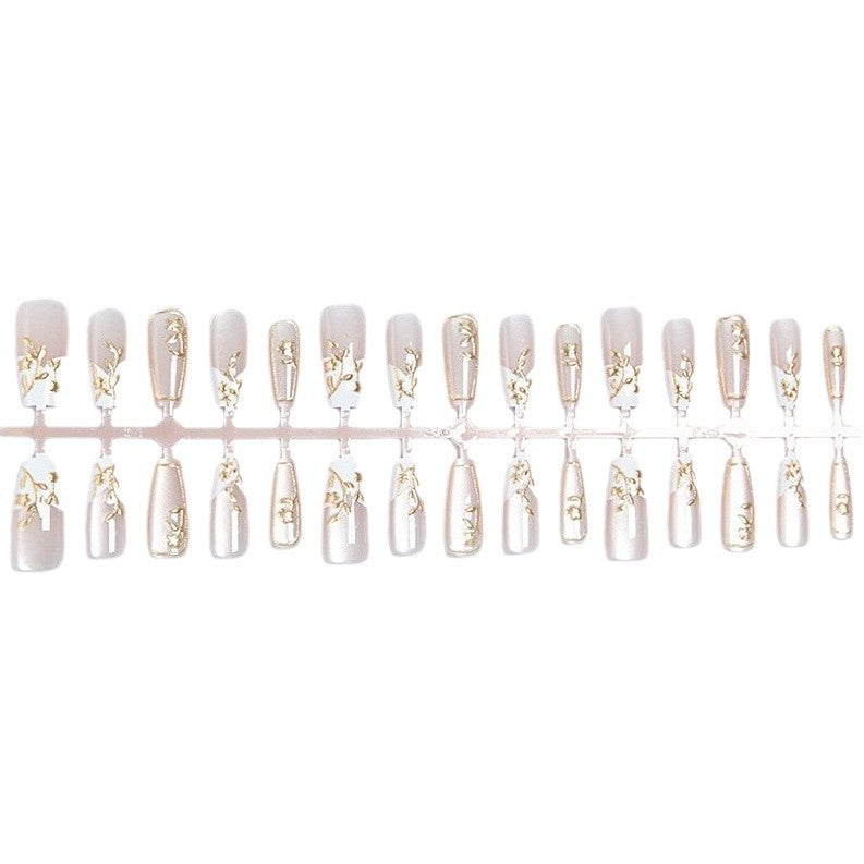 Floral Accented Press-On Nail Set Kalsten