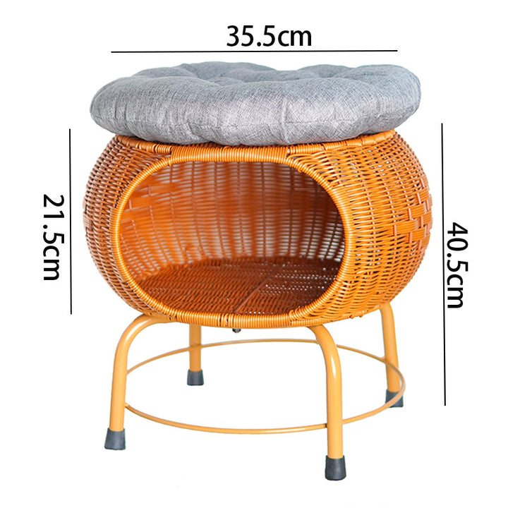Cozy Rattan Storage Ottoman Kalsten