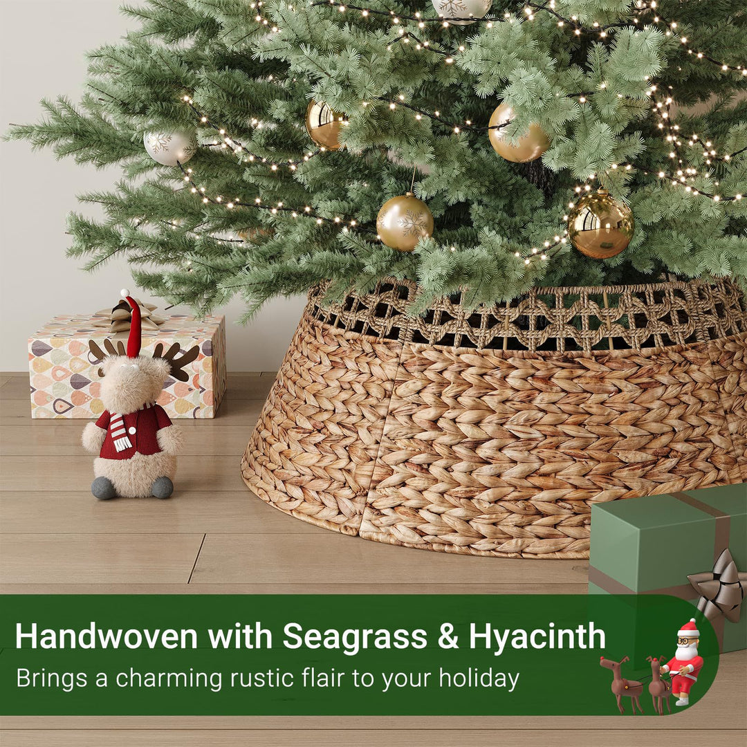 Handwoven Decorative Christmas Tree Skirt Kalsten