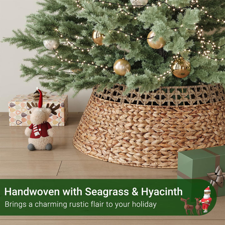 Handwoven Decorative Christmas Tree Skirt Kalsten