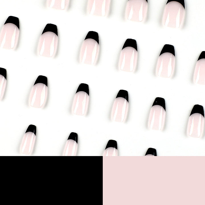 Artificial nail tips with high gloss black Kalsten