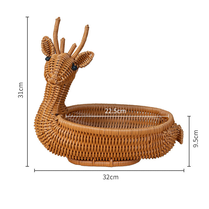 Decorative Animal-Shaped Woven Basket Kalsten