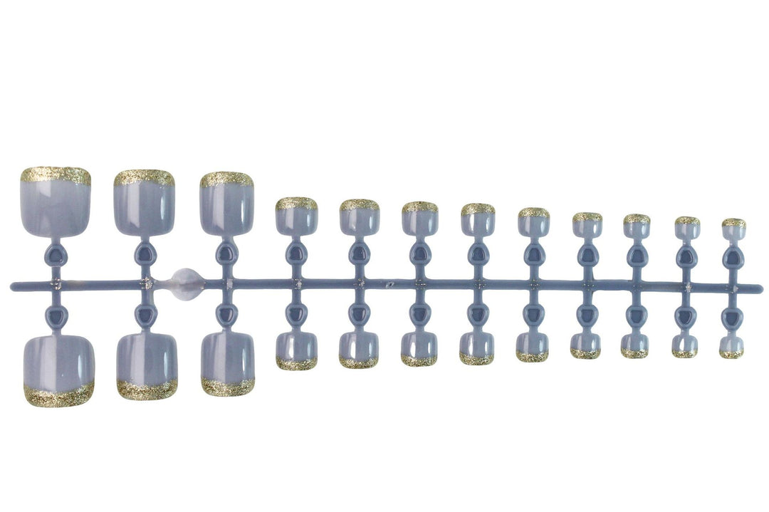Art nail set with elegant glitter gradient Kalsten