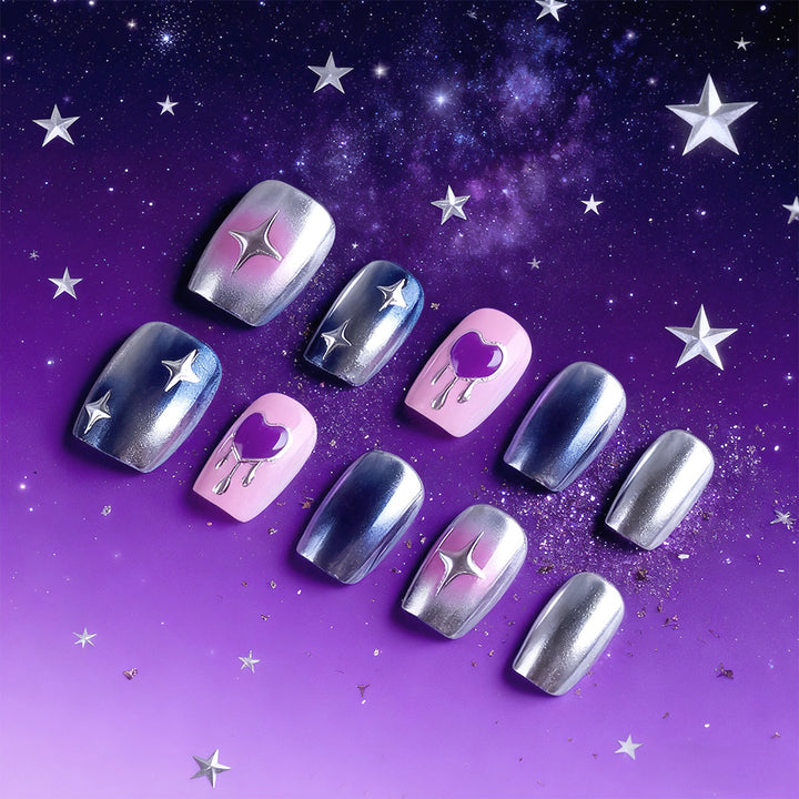 Celestial-Themed Press-On Nail Art Set Kalsten