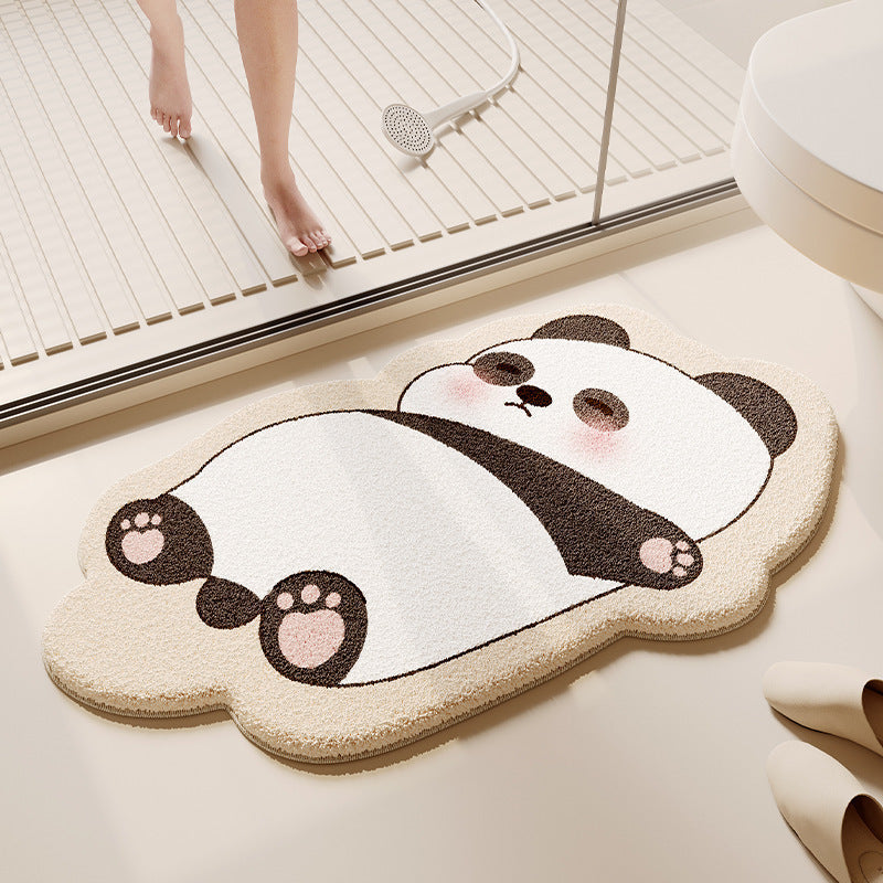 Cute Cow-Themed Bath Mat