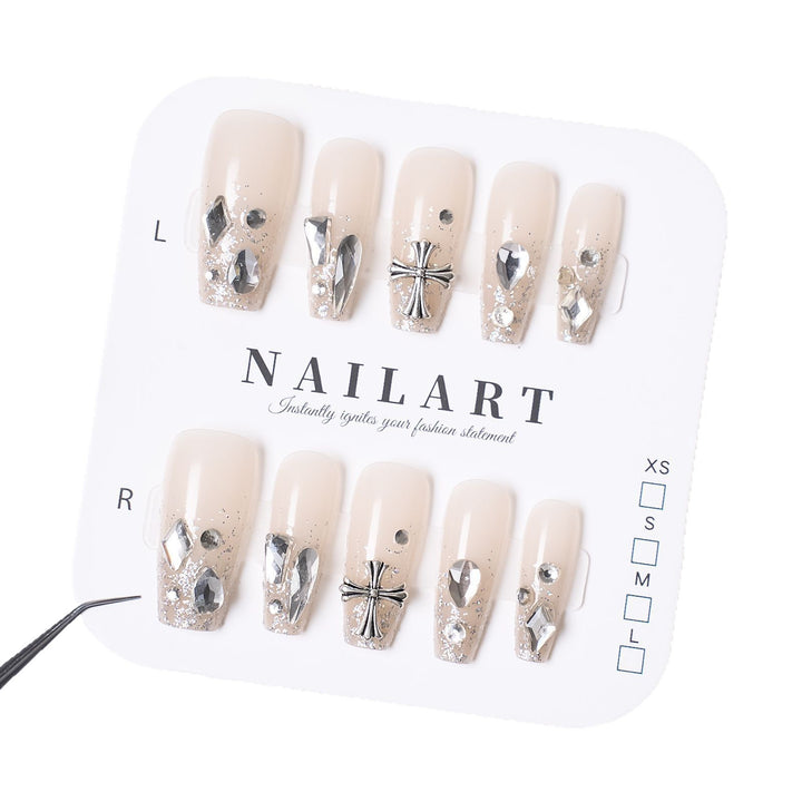 Decorative Gemstone Press-On Nail Set Kalsten