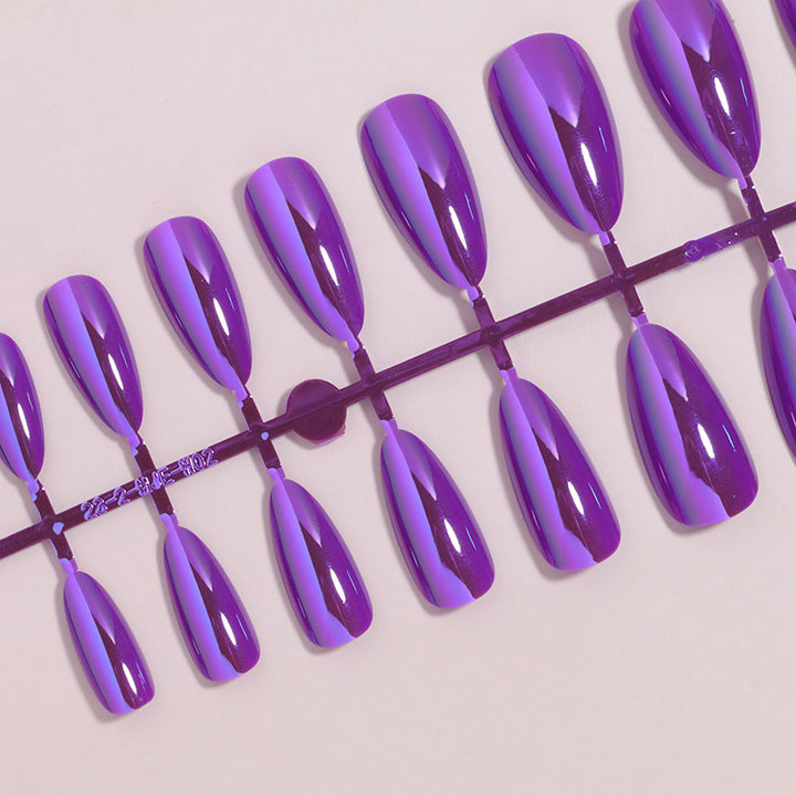 Glossy Press-On Nails Set with Iridescent Finish Kalsten