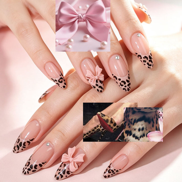 Decorative Leopard Print Press-On Nail Tips Kalsten