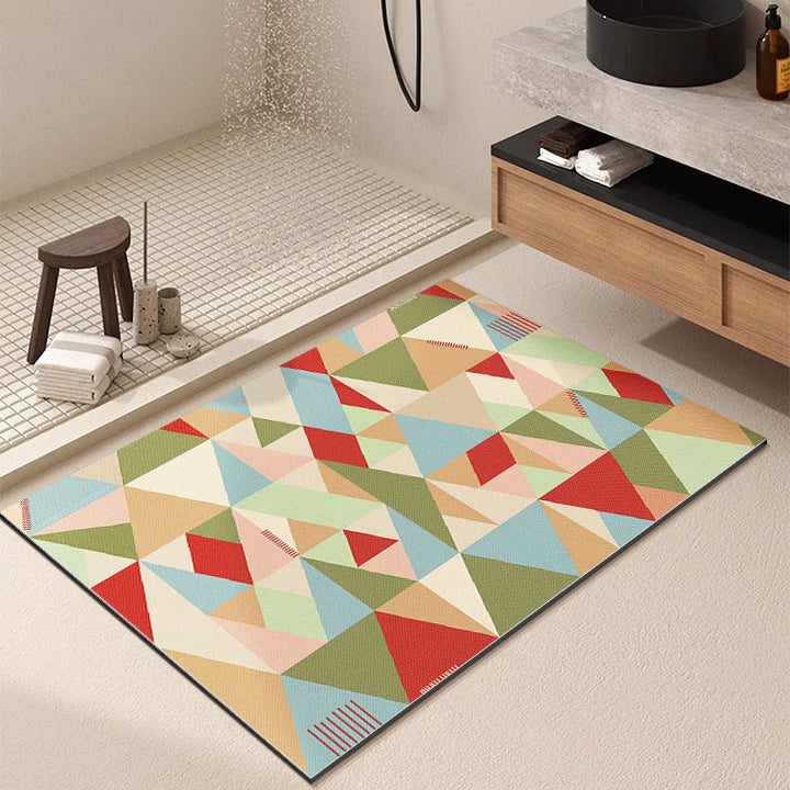 Geometric Patterned Bath Mat Kalsten