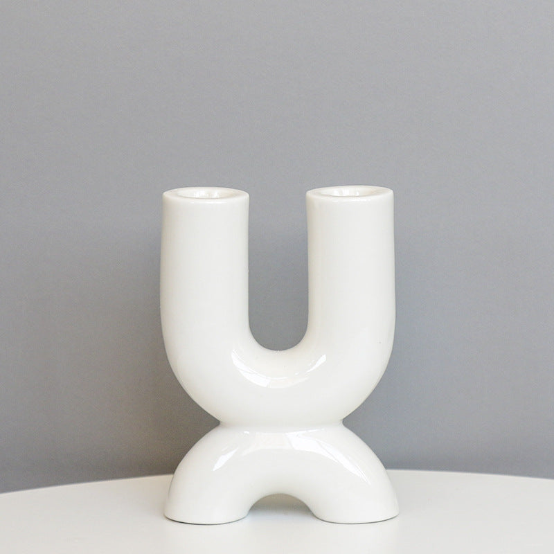 Sculptural Ceramic Candle Holder Kalsten
