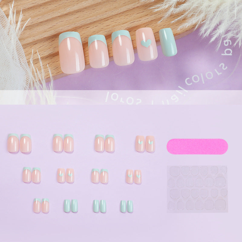 Heart-Accent Press-On Nail Set Kalsten