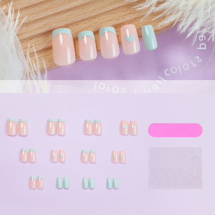 Heart-Accent Press-On Nail Set Kalsten