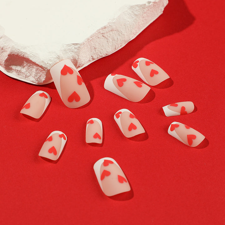 Artful Nail Art with Heart Design Kalsten