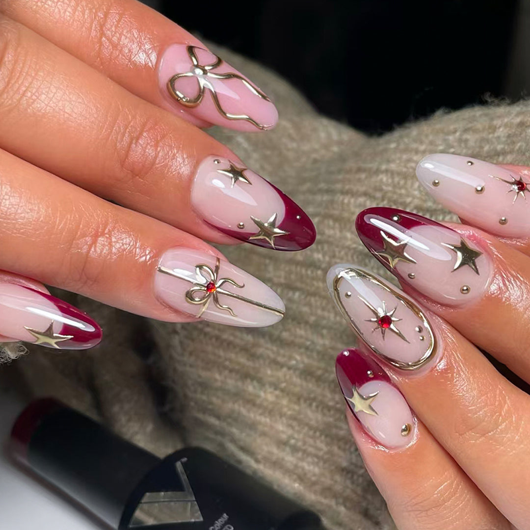 Luxury artificial fingernails with glamorous embellishments Kalsten