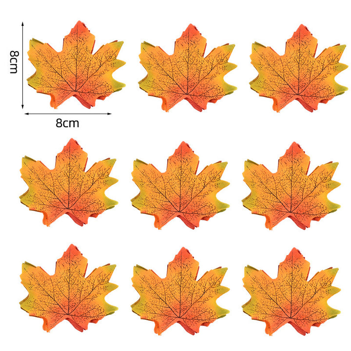 Artificial maple leaves table decoration made of flexible PU for autumn arrangements