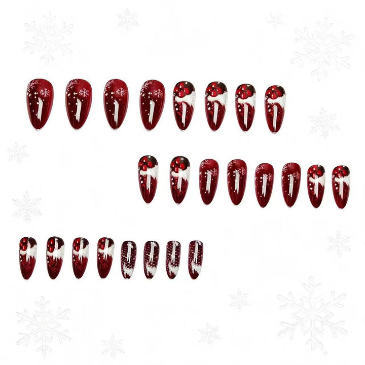 Artificial nails with festive winter design Kalsten