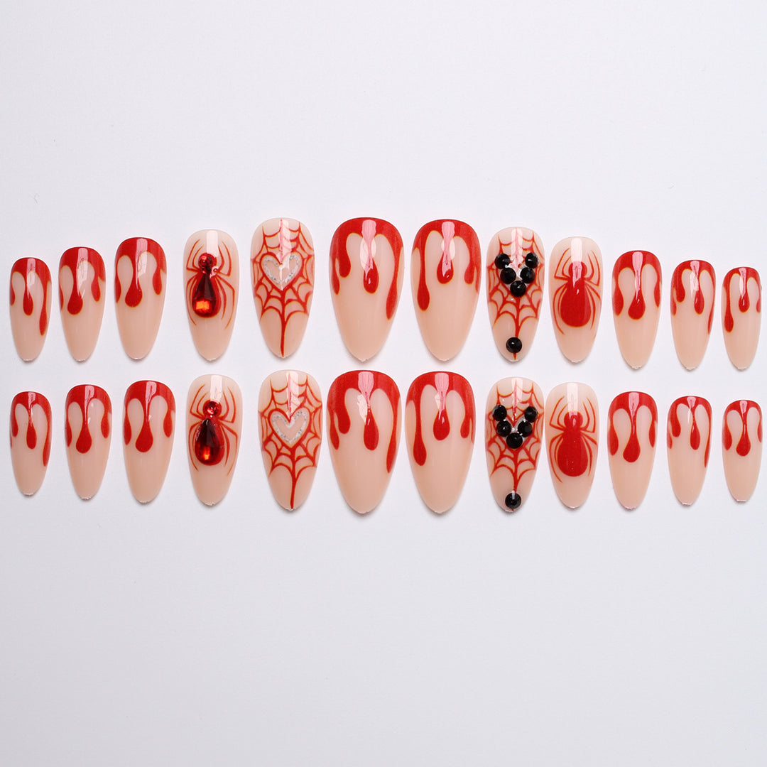 Creative Halloween Art Nails with Spider Web Design Kalsten