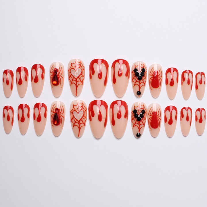 Creative Halloween Art Nails with Spider Web Design Kalsten