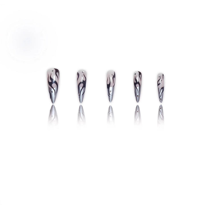 Artistic Flame Design Press-On Nail Extensions Kalsten