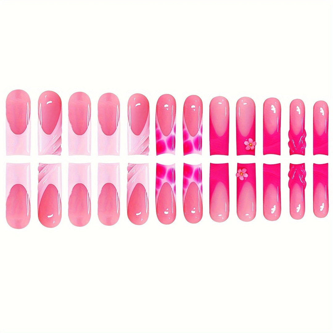 Artistic Floral 3D Press-On Nails Kalsten