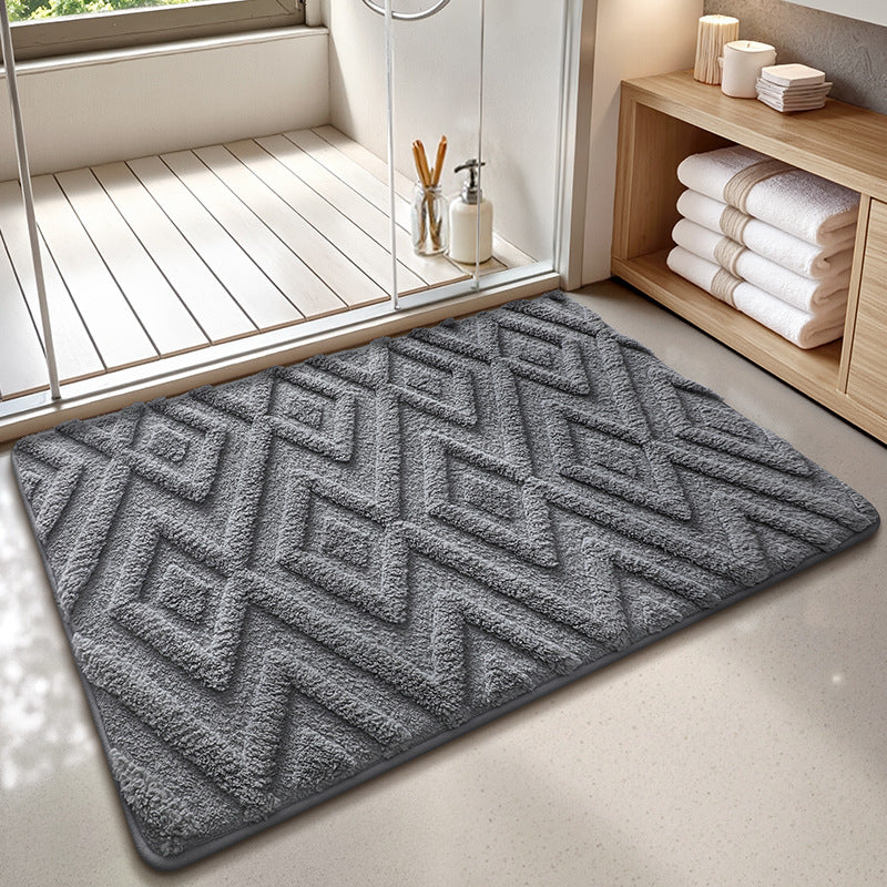Plush Textured Bathroom Mat