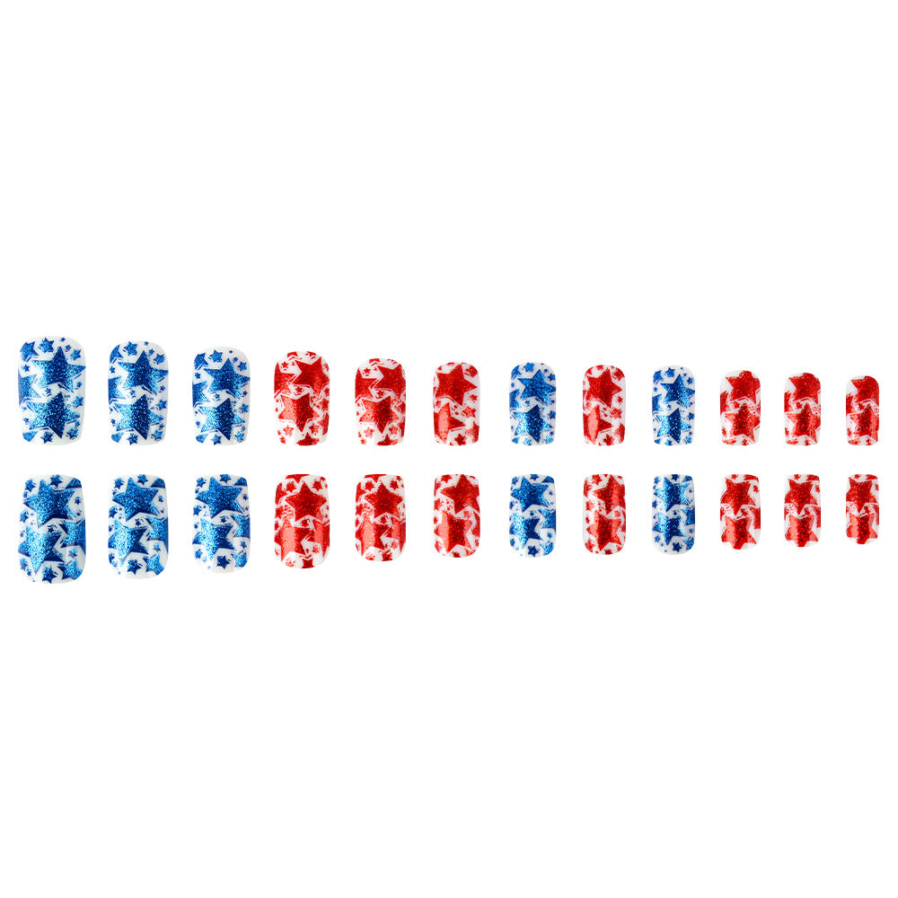 Star-Patterned Press-On Nails Kalsten