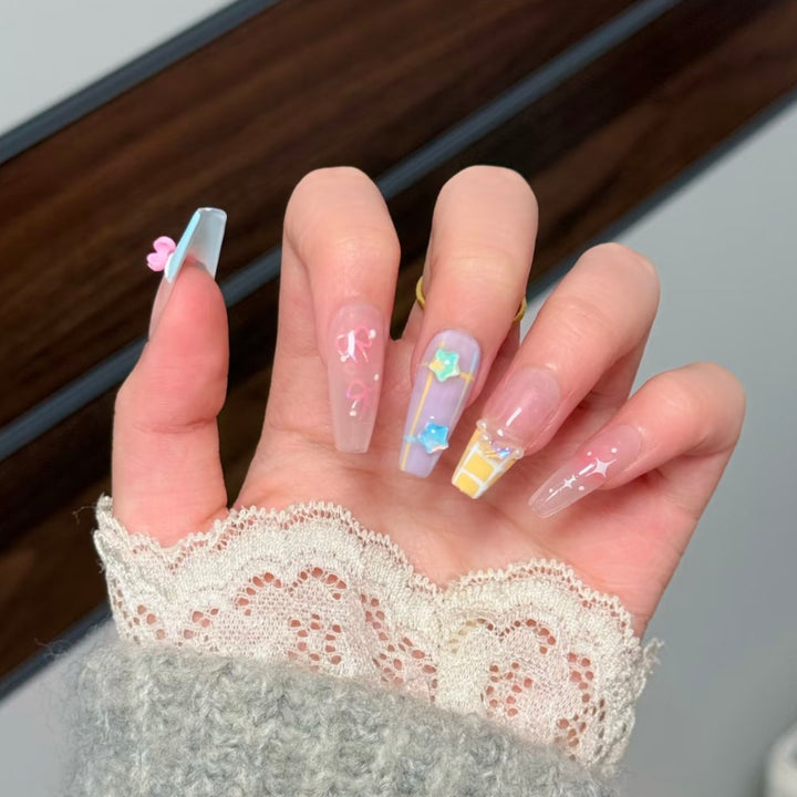 Artificial nails with elegant ombre look Kalsten