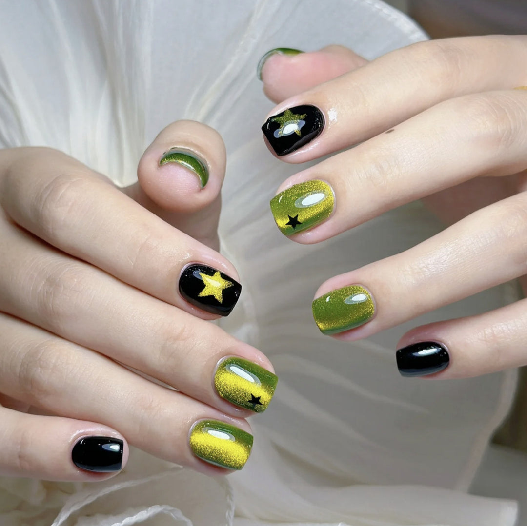 Creative Art Nails with Sparkling Star Designs Kalsten