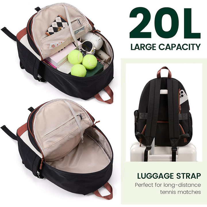 Multifunctional Tennis Backpack with Integrated Shoe and Bottle Compartment Kalsten