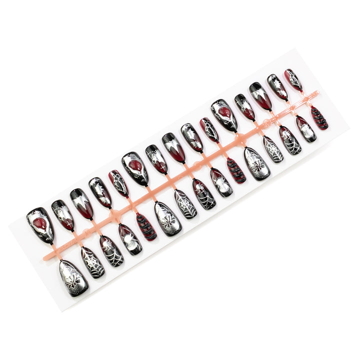 Spooky Gothic Press-On Nail Art Collection