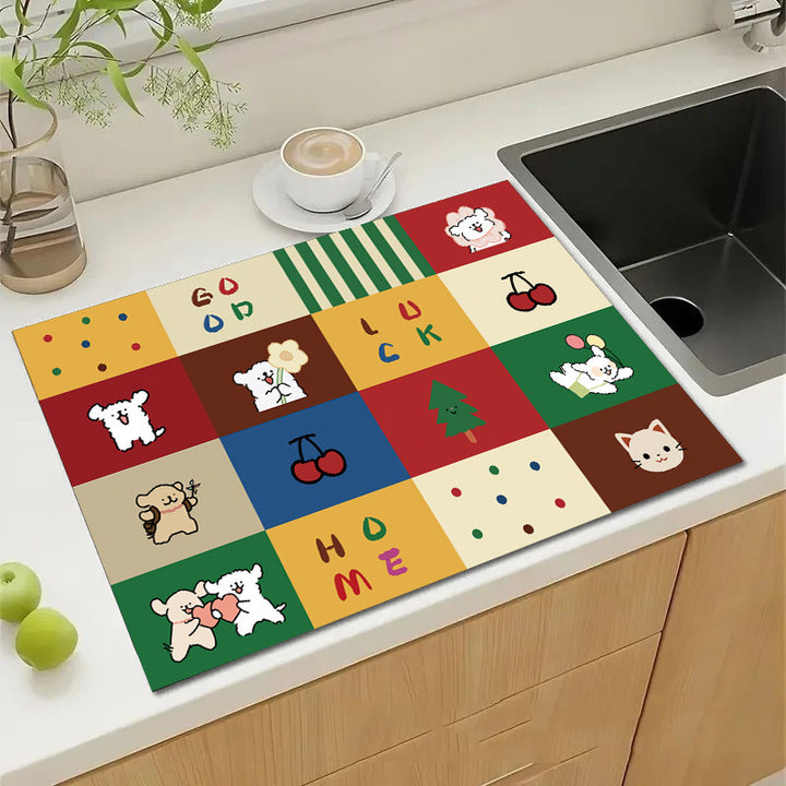 Playful Cow-Themed Bathroom Mat Kalsten