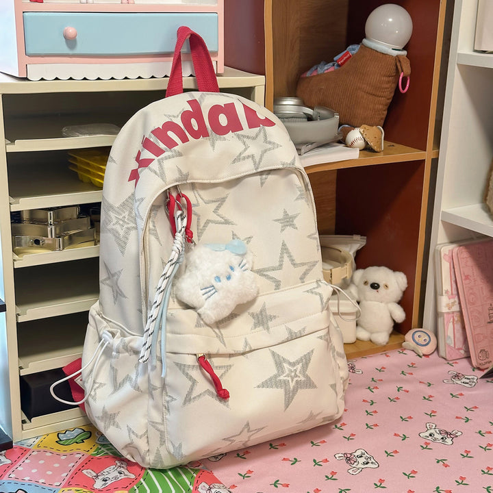 Star-Print Casual Backpack