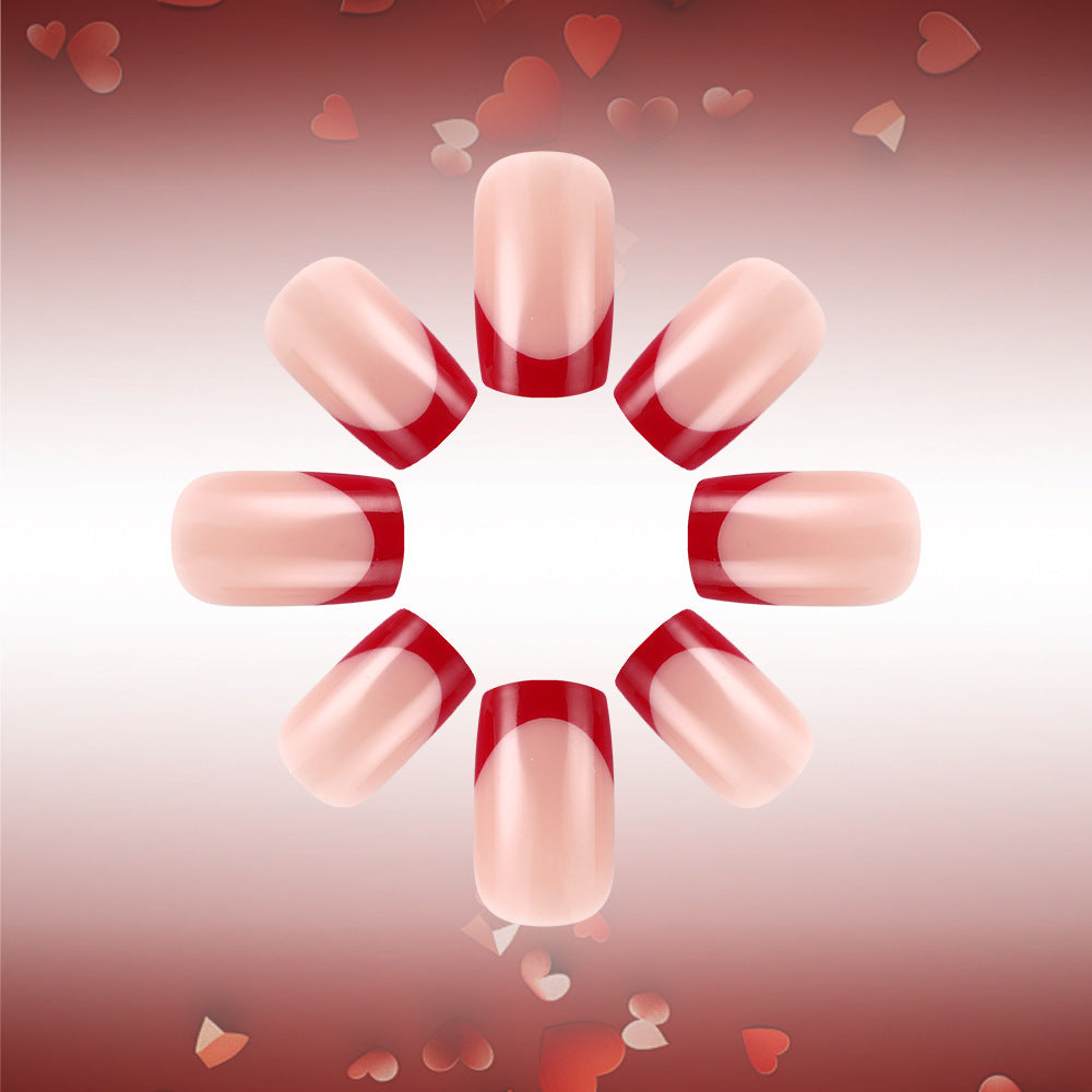Heart-Embellished Press-On Nails Kalsten