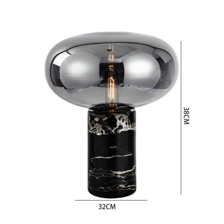 Elegant Glass Table Lamp with Marble Base