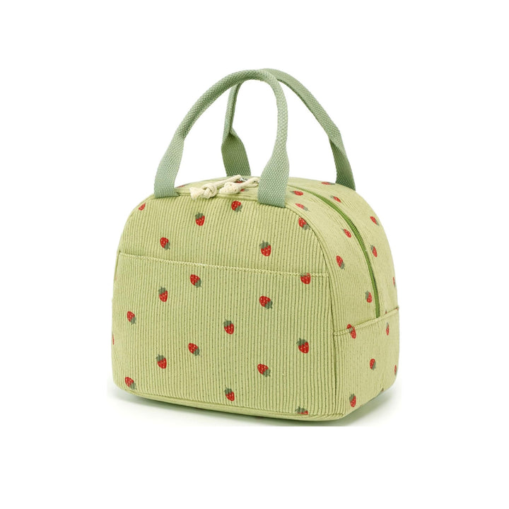 Insulated Lunch Bag with Cute Strawberry Print