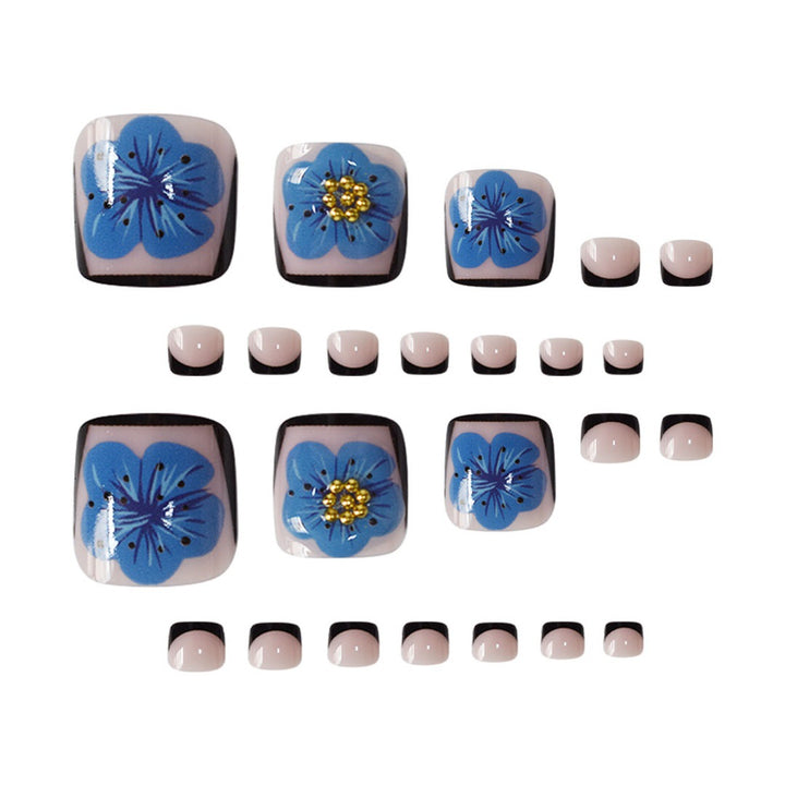 Floral Decorative Press-On Toe Nails Kalsten