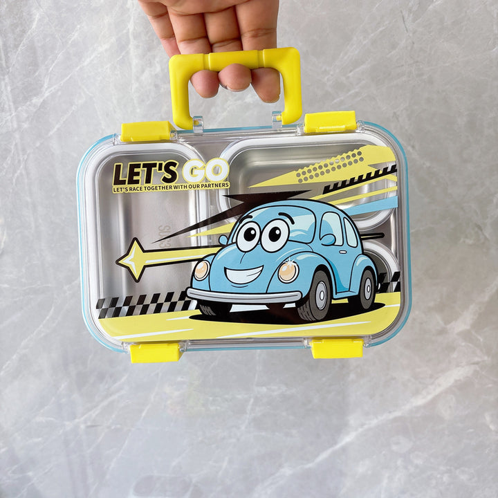 Cartoon-Themed Multi-Compartment Lunch Container