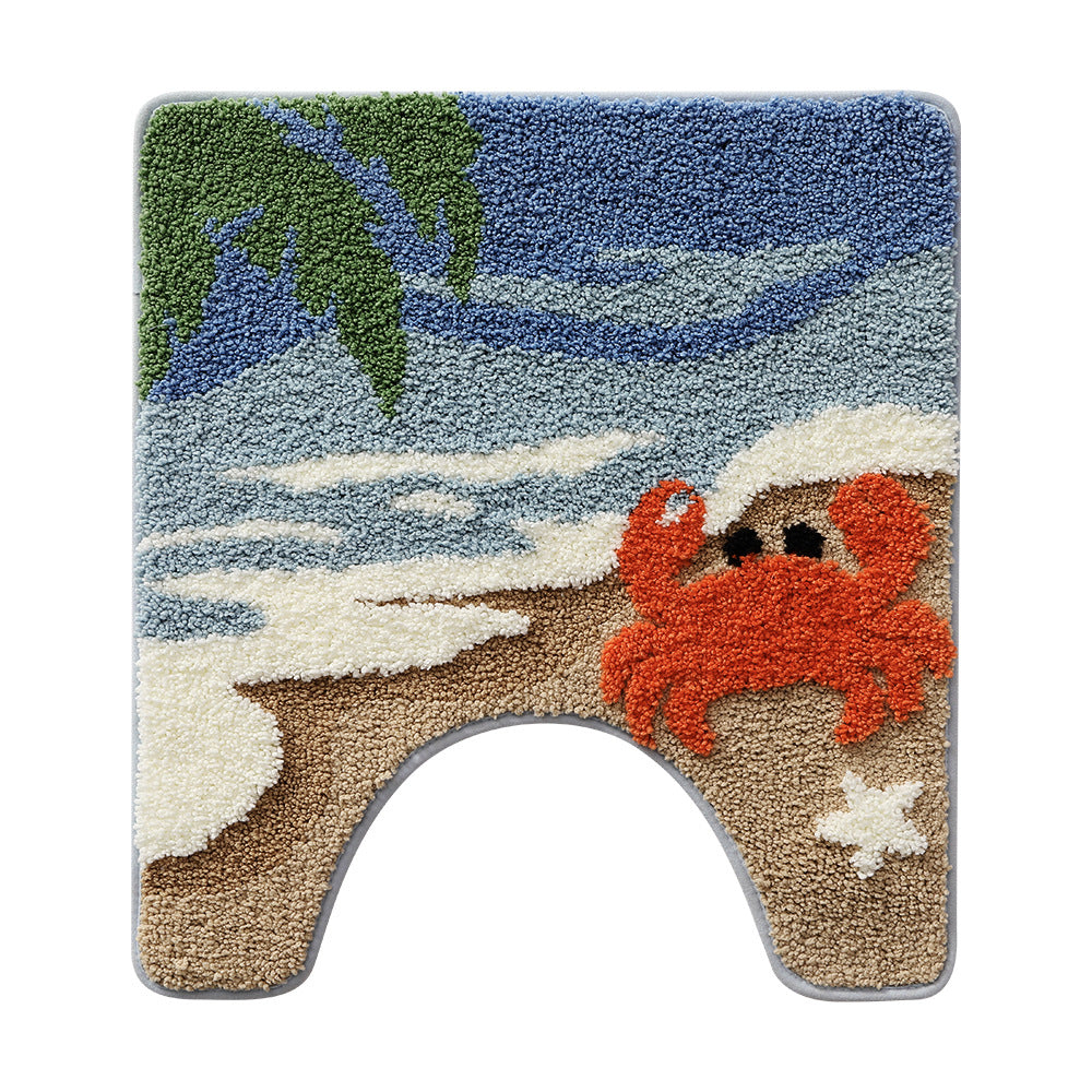 Ocean Wave Design Bath Mat Kalsten