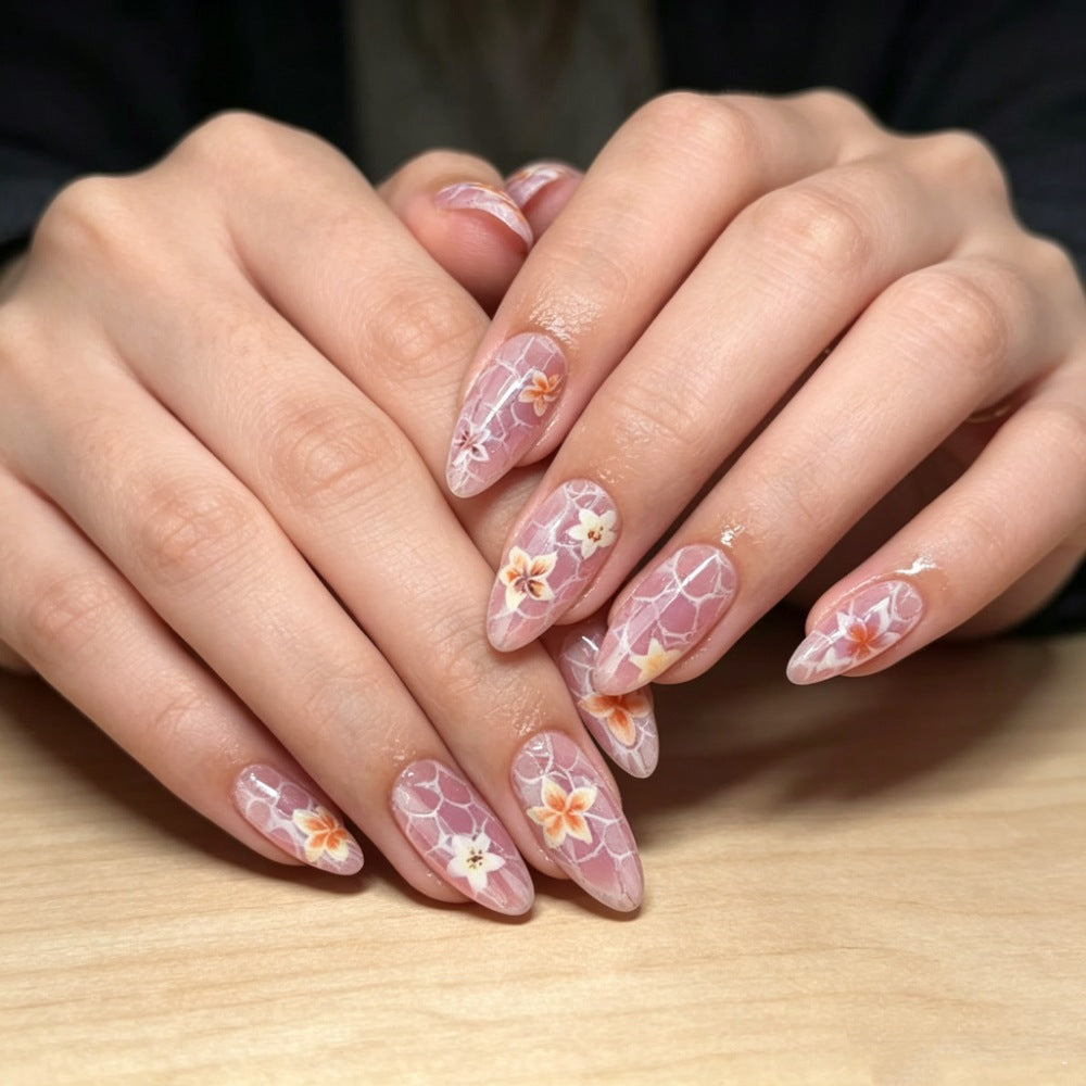 Artistic Floral-Patterned Press-On Nails Kalsten