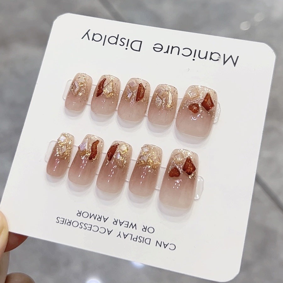 Luxurious Decorative Press-On Nail Set Kalsten