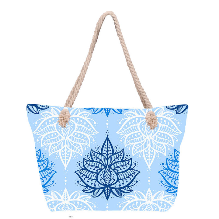 Beach bag with stylish flower design Kalsten