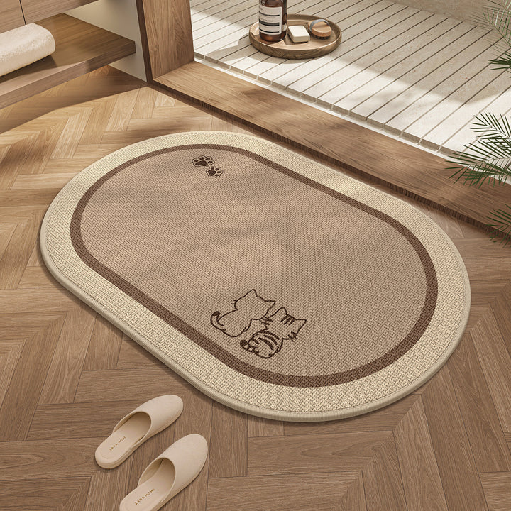 Cute Cat Design Bath Mat Kalsten