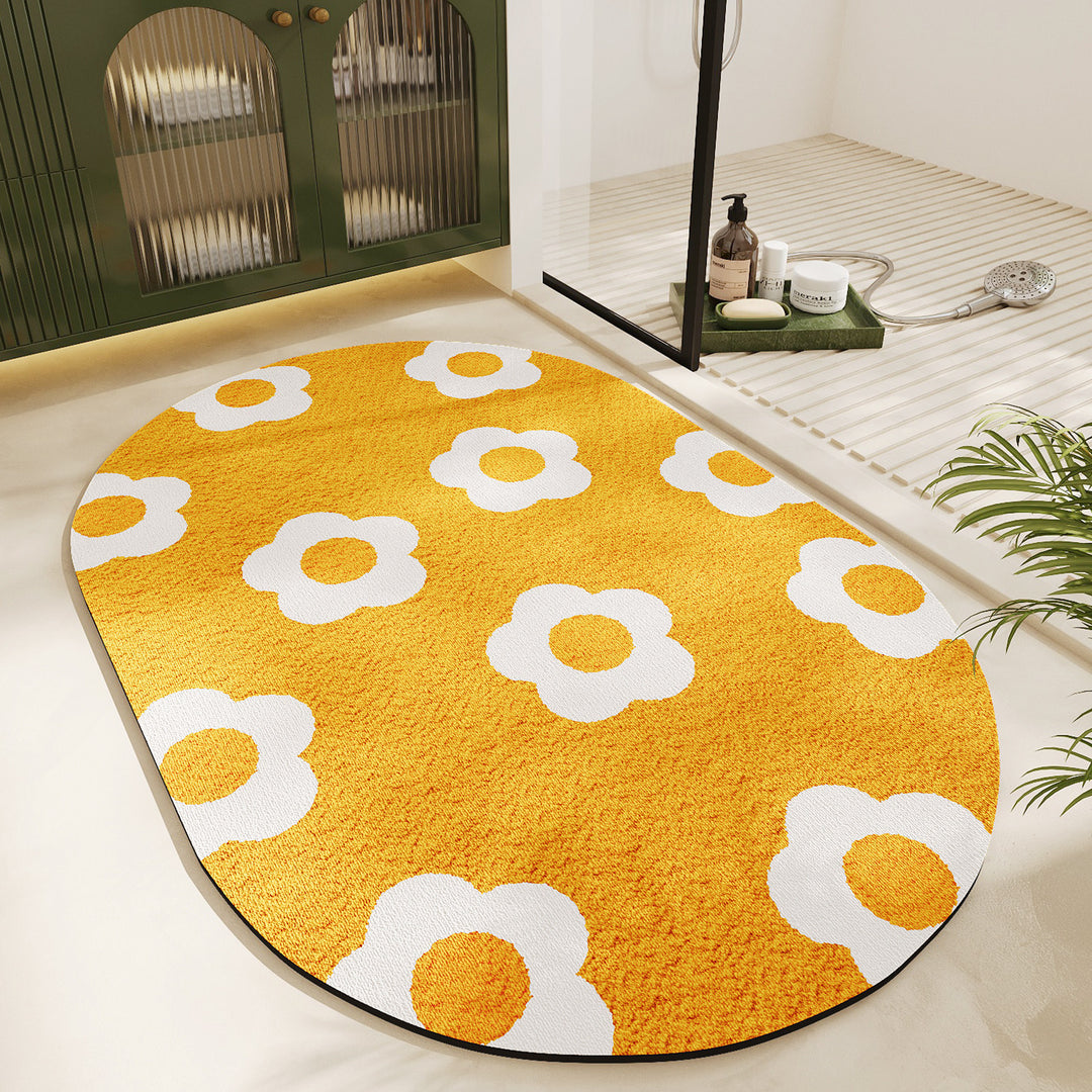 Floral Design Bath Mat