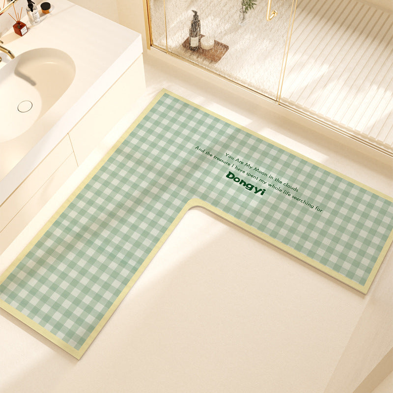 L-Shaped Soft Bath Mat Kalsten