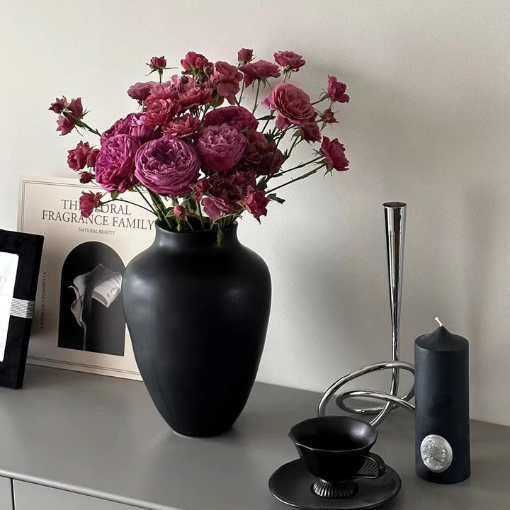 Elegant Curved Ceramic Vase