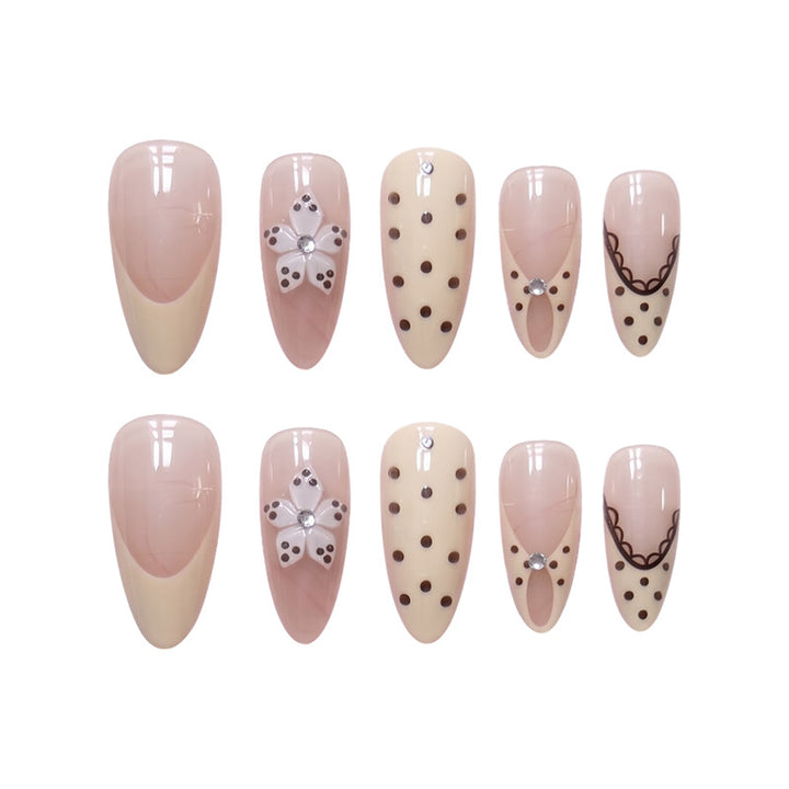 Elegant Floral Stiletto Press-On Nails