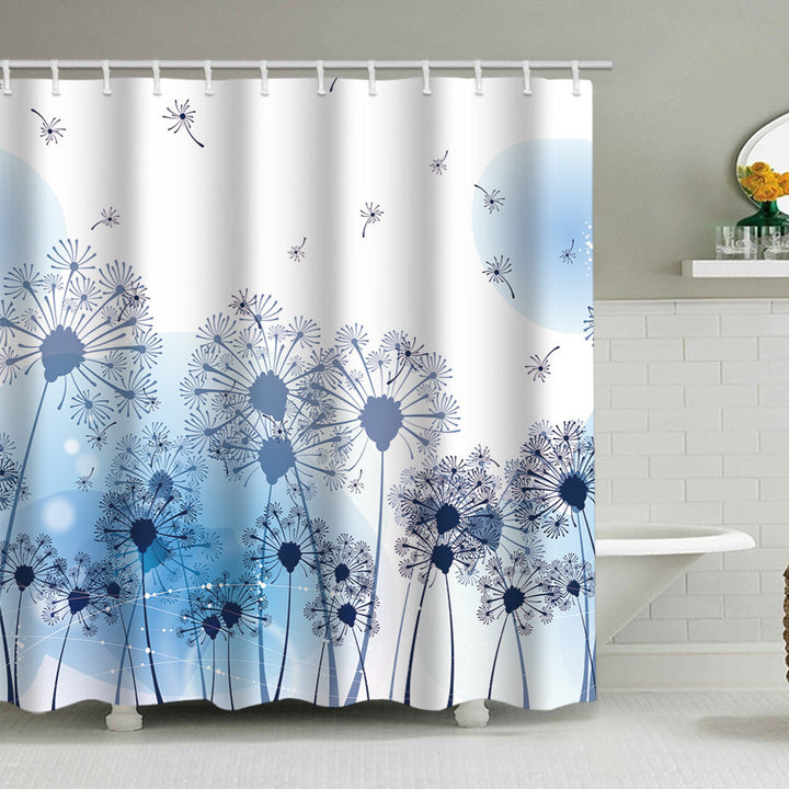 Floral Lavender Pattern Shower Curtain Kalsten